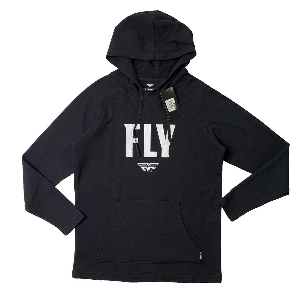 Fly Racing Hoodie Mens S Small Black Cotton Blend Weekender Pullover Sweatshirt